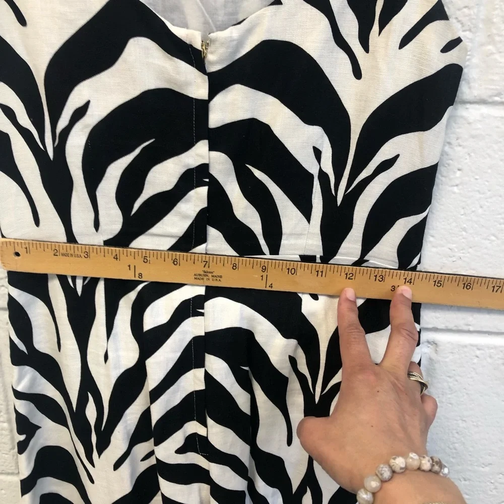 Kate Spade Jillian Zebra Print Linen Dress Sz. 8, Sz.‎ 10